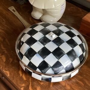 McKenzie child’s  Checkered Covered Skillet - Classic Kitchen Serveware